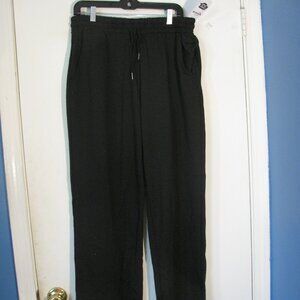 * Alisoker Lounge Pant XXL NWT Black Pull  Casual Pant Stretch Drawstring Waist